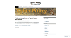 Desktop Screenshot of cyberpiracy.wordpress.com