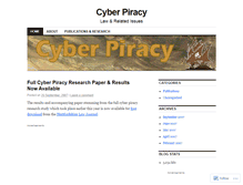 Tablet Screenshot of cyberpiracy.wordpress.com