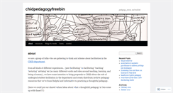 Desktop Screenshot of chidpedagogyfreebin.wordpress.com