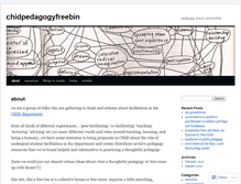 Tablet Screenshot of chidpedagogyfreebin.wordpress.com