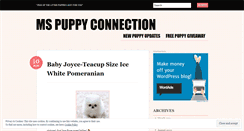 Desktop Screenshot of mspuppyconnection.wordpress.com