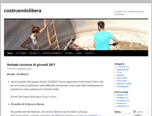 Tablet Screenshot of costruendolibera.wordpress.com