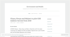 Desktop Screenshot of environmentandhealth.wordpress.com