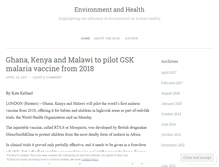 Tablet Screenshot of environmentandhealth.wordpress.com