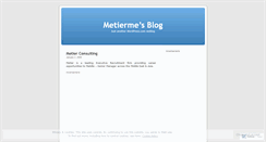 Desktop Screenshot of metierme.wordpress.com