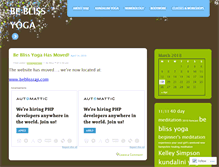 Tablet Screenshot of beblissyoga.wordpress.com