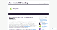 Desktop Screenshot of allevogenetics.wordpress.com