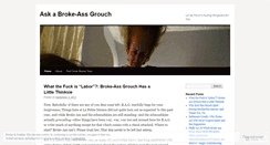 Desktop Screenshot of brokeassgrouch.wordpress.com