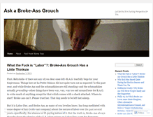 Tablet Screenshot of brokeassgrouch.wordpress.com
