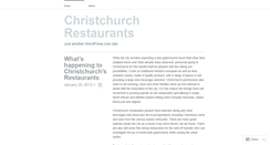 Desktop Screenshot of christchurchrestaurants.wordpress.com