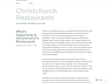 Tablet Screenshot of christchurchrestaurants.wordpress.com