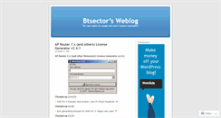 Desktop Screenshot of btsector.wordpress.com