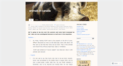 Desktop Screenshot of animalsincanada.wordpress.com