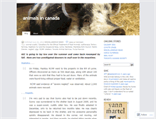 Tablet Screenshot of animalsincanada.wordpress.com
