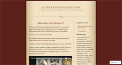 Desktop Screenshot of alternativevotereview.wordpress.com