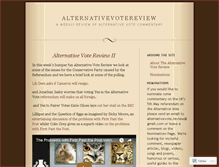 Tablet Screenshot of alternativevotereview.wordpress.com