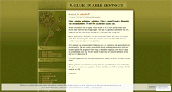 Desktop Screenshot of gelukinalleeenvoud.wordpress.com