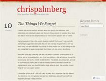 Tablet Screenshot of chrispalmberg.wordpress.com