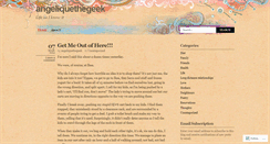 Desktop Screenshot of angeliquethegeek.wordpress.com