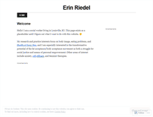 Tablet Screenshot of erinriedel.wordpress.com