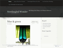 Tablet Screenshot of newfangledwonder.wordpress.com