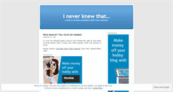 Desktop Screenshot of ineverknewthat.wordpress.com