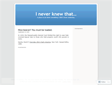 Tablet Screenshot of ineverknewthat.wordpress.com