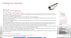 Desktop Screenshot of gettingoveryourself.wordpress.com