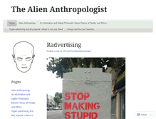 Tablet Screenshot of alienanthropologist.wordpress.com