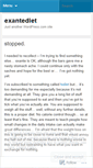 Mobile Screenshot of exantediet.wordpress.com