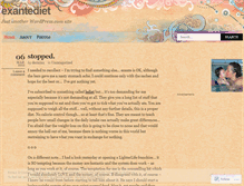 Tablet Screenshot of exantediet.wordpress.com