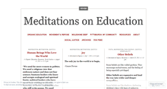 Desktop Screenshot of meditationsoneducation.wordpress.com