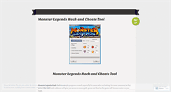 Desktop Screenshot of monsterlegendshacktools.wordpress.com