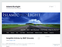 Tablet Screenshot of islamicsunlight.wordpress.com