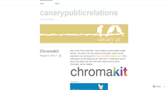 Desktop Screenshot of canarypublicrelations.wordpress.com