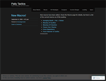Tablet Screenshot of pallytactics.wordpress.com