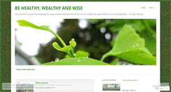 Desktop Screenshot of healthywealthypluswise.wordpress.com