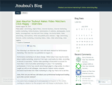 Tablet Screenshot of jtouboul.wordpress.com