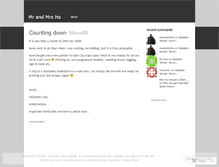 Tablet Screenshot of mrandmrsho.wordpress.com