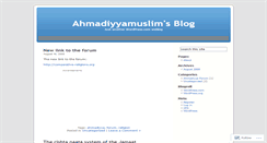 Desktop Screenshot of ahmadiyyamuslim.wordpress.com