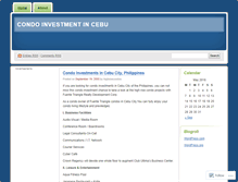 Tablet Screenshot of condoinvestmentincebu.wordpress.com