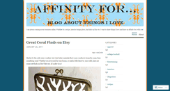 Desktop Screenshot of affinityfor.wordpress.com