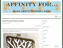 Tablet Screenshot of affinityfor.wordpress.com