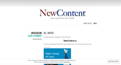 Desktop Screenshot of newcontentyyc.wordpress.com