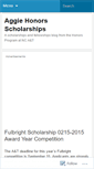 Mobile Screenshot of aggiehonorsscholarships.wordpress.com