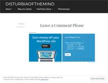 Tablet Screenshot of disturbiaoftheminddotcom1.wordpress.com