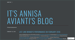 Desktop Screenshot of annisaavianti.wordpress.com