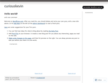 Tablet Screenshot of curiouskevin.wordpress.com