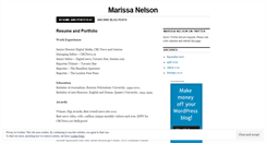 Desktop Screenshot of marissanelson.wordpress.com