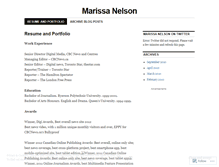 Tablet Screenshot of marissanelson.wordpress.com